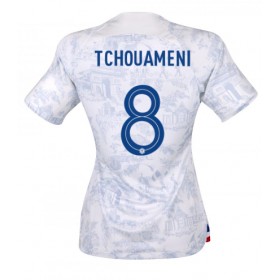 Frankrike Aurelien Tchouameni #8 Borta Kläder Dam VM 2022 Kortärmad